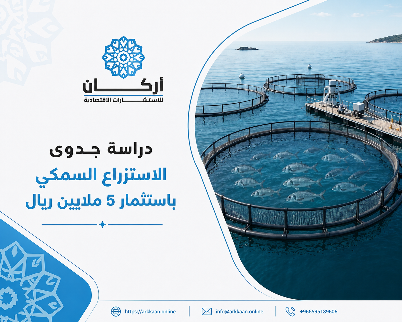استثمر في دراسة جدوى مشروع الاستزراع السمكي بـ 5 ملايين ريال